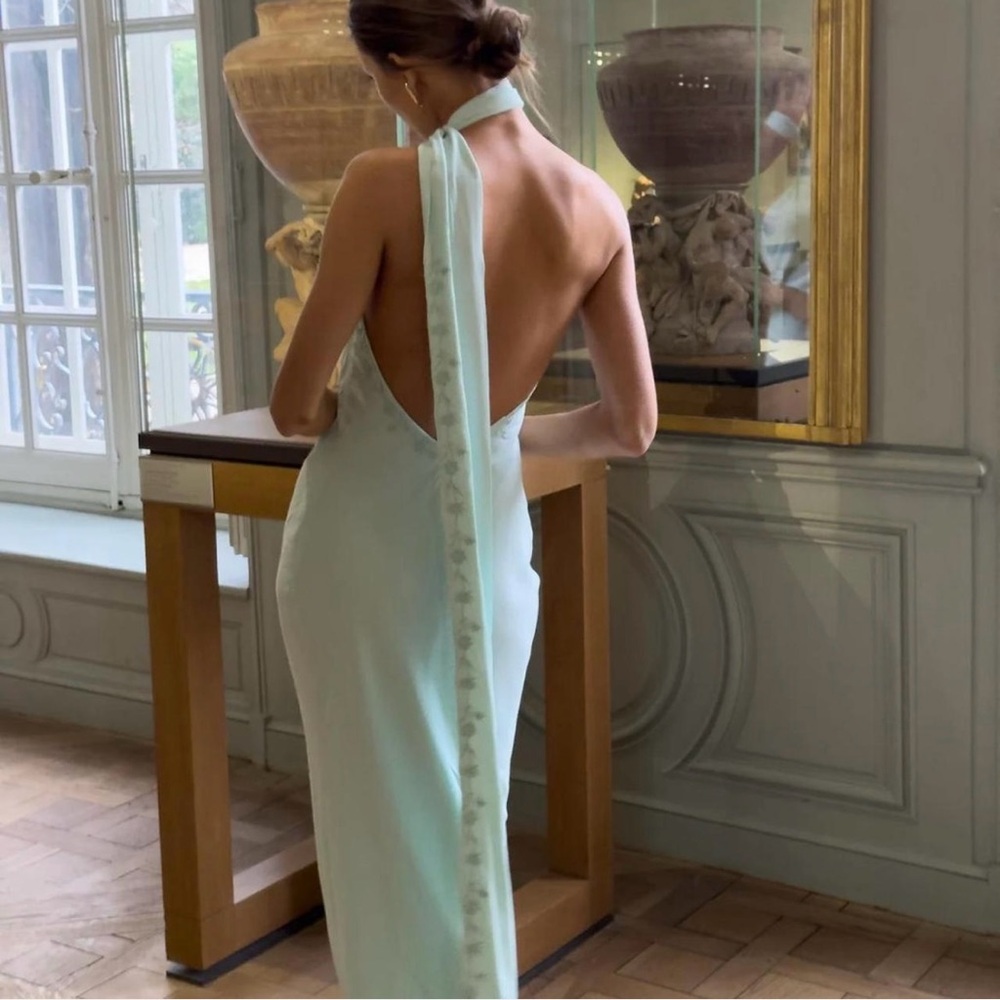 Yllw The Label Hendricks One Shoulder Dress Mint Green